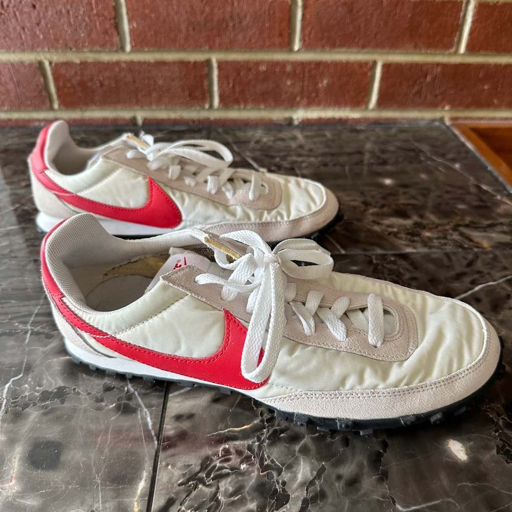 Nike Men’s Athletic Shoes White with Red Swoosh
